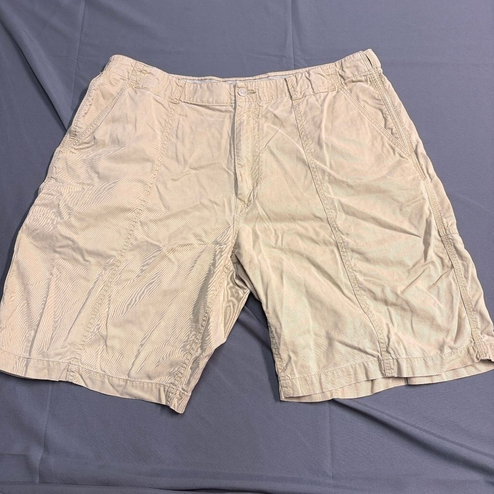 Tommy Bahama Cargo Shorts Cotton Blend Mens 38 Khaki Outdoor Casual Pre-owned